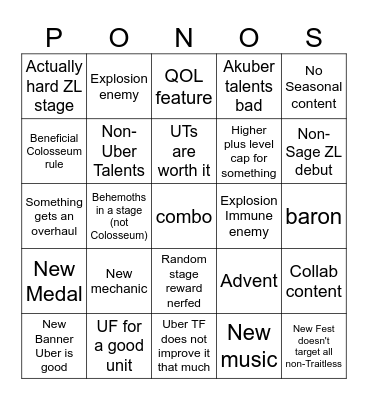 15.1 Copium Bingo Card