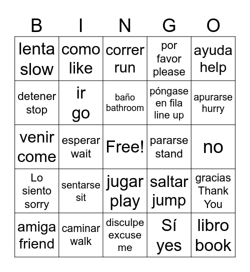 ASL BINGO Card
