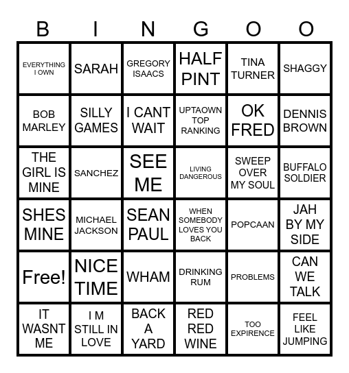 KINGSTANDING 2 Bingo Card