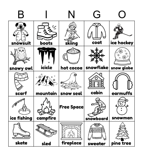 Winter Bingo Card