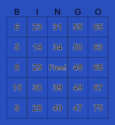 OS Christmas Bingo Card
