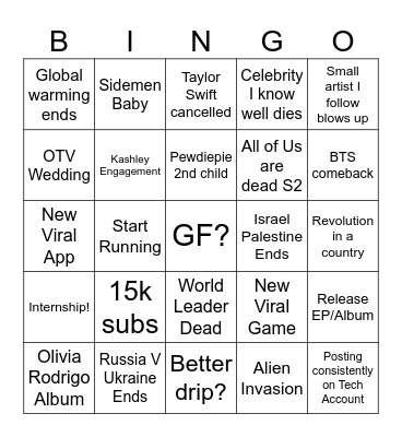 2026 Bingo Card