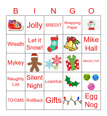 Guild Holiday Bingo Card