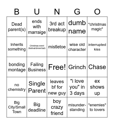 Hallmark Bungo Bingo Card
