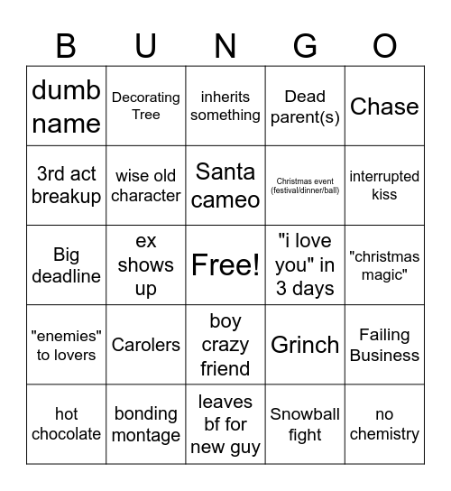Hallmark Bungo Bingo Card
