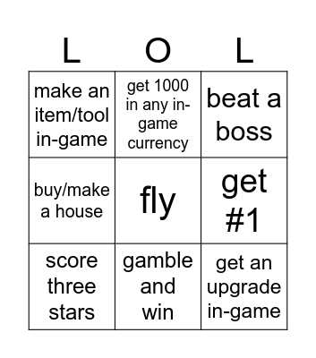 practice Bingo Card