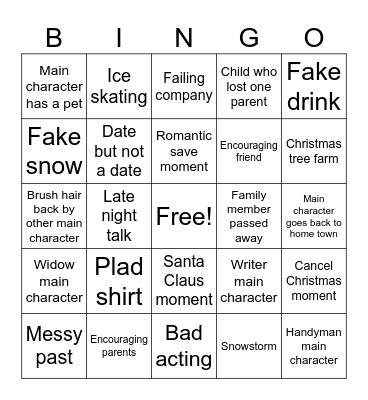 Hallmark Bingo Card