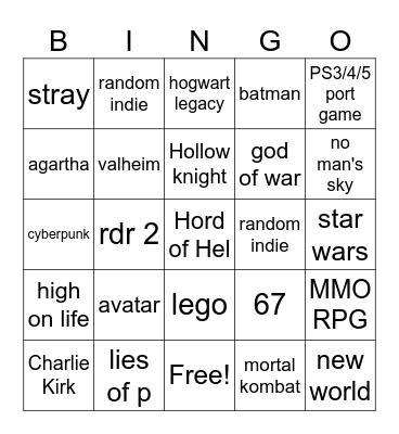 epicG free games prediction Bingo Card
