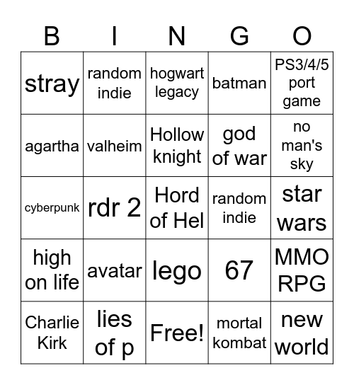 epicG free games prediction Bingo Card