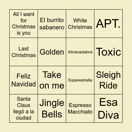Christmas Team Building LOY Bingo Card