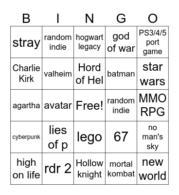 epicG free games prediction Bingo Card