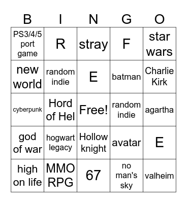 epicG free games prediction Bingo Card