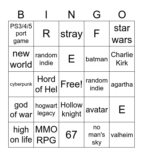 epicG free games prediction Bingo Card