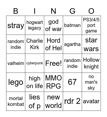 epicG free games prediction Bingo Card