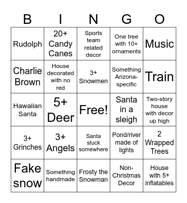 The 2025 Chrimmy Walk Bingo Card