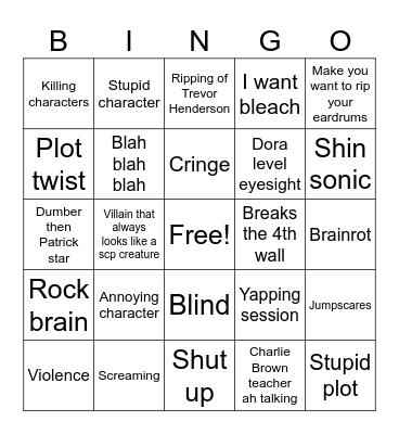 Average gametoons sprunki beach video Bingo Card