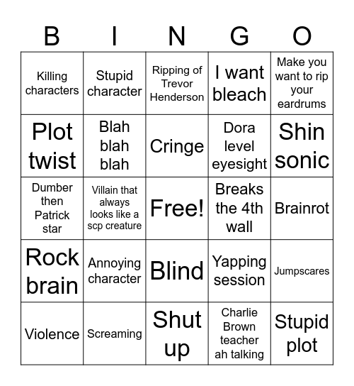 Average gametoons sprunki beach video Bingo Card