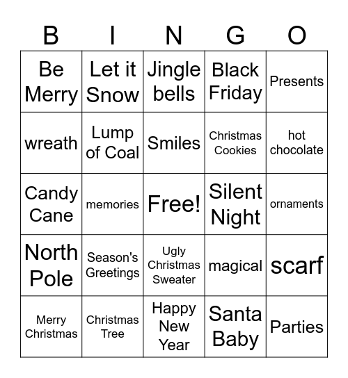 2025 CHRISTMAS BINGO Card