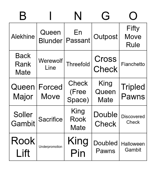 Martin Bingo Card