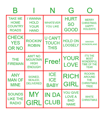 CHRISTMAS BINGO 2025 Bingo Card