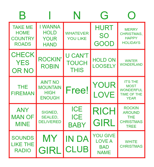 CHRISTMAS BINGO 2025 Bingo Card