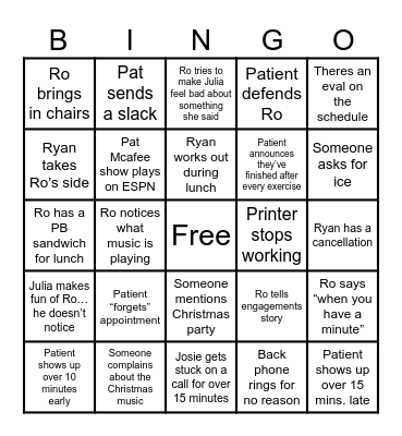 PPT HOLIDAY BINGO Card