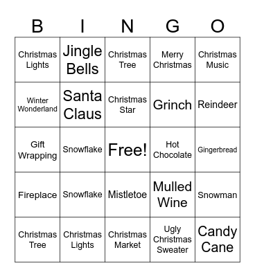 Christma Bingo Card