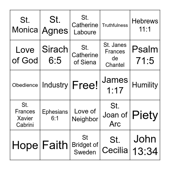 Little Flower Tea Party Bingo Card