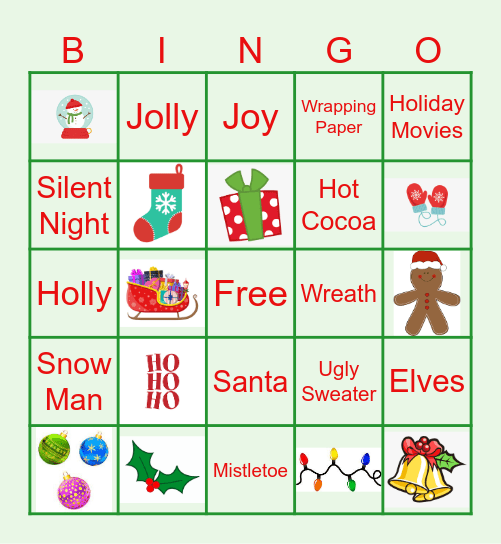 FAB Holiday Bingo Card