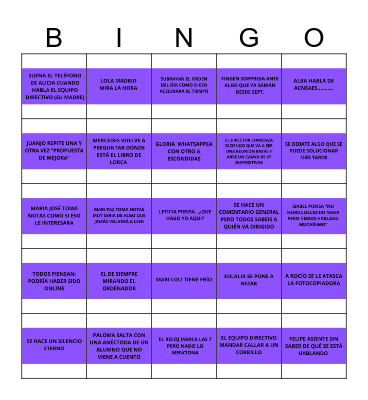 CLAUSTRO EN EL PONCE Bingo Card