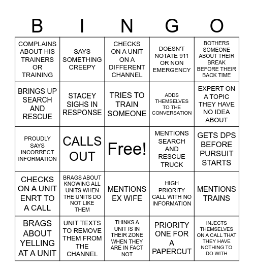 OH BROTHER THIS GUY STINKS Bingo Card