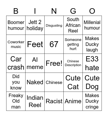 REELS BINGO Card