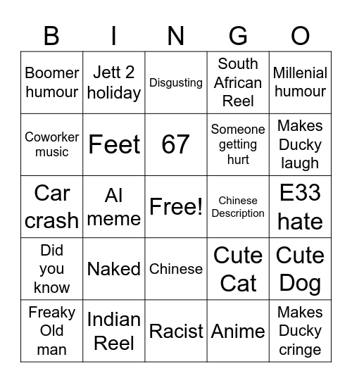 REELS BINGO Card
