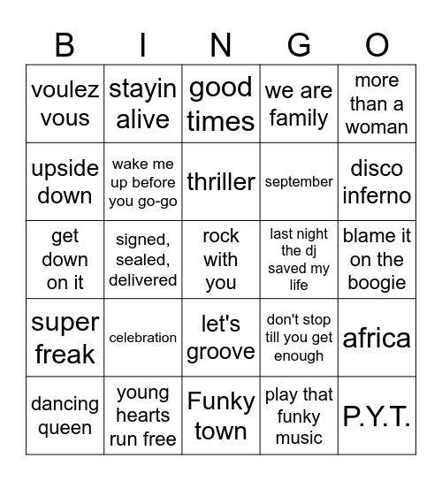 BDAY BASH YVON - DISCO BINGO Card