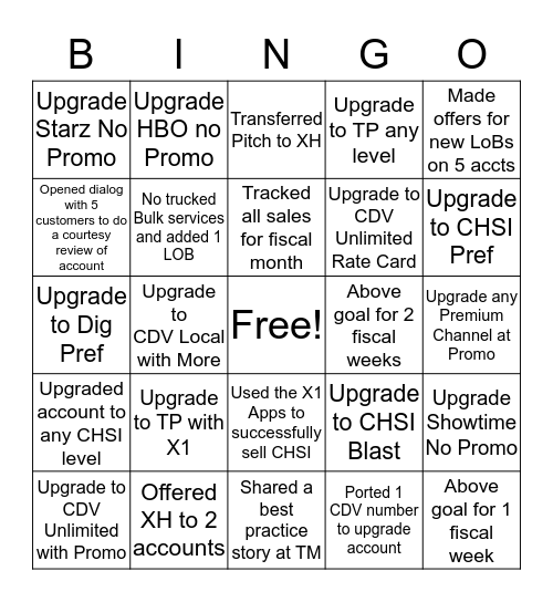 Team King 2017 Bingo  Bingo Card