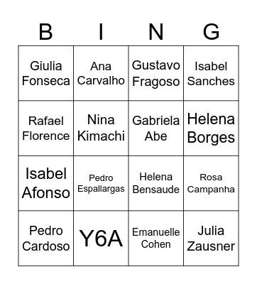 Bingo das Descobertas Bingo Card