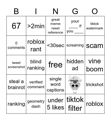 kingsammelive vs yikes bingo board Bingo Card