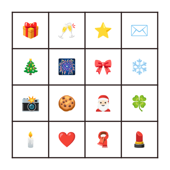 VÁNOČNÍ BINGO Card