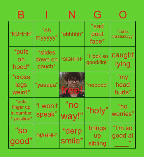 tdawg shenanigans Bingo Card