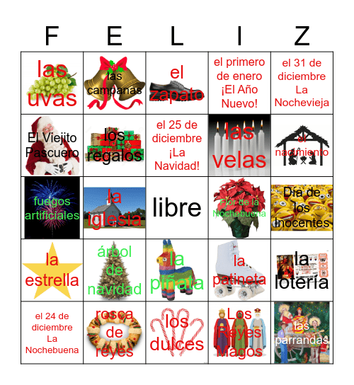 La Navidad Bingo Card