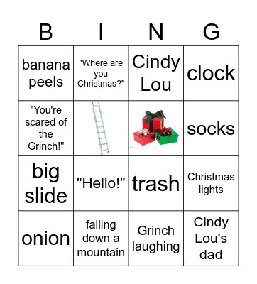 Grinch Bingo Card