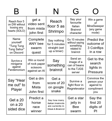 Circle VS Whudo_p Bingo Card