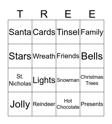 Christmas Bingo Card