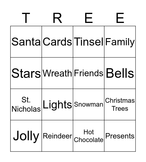 Christmas Bingo Card