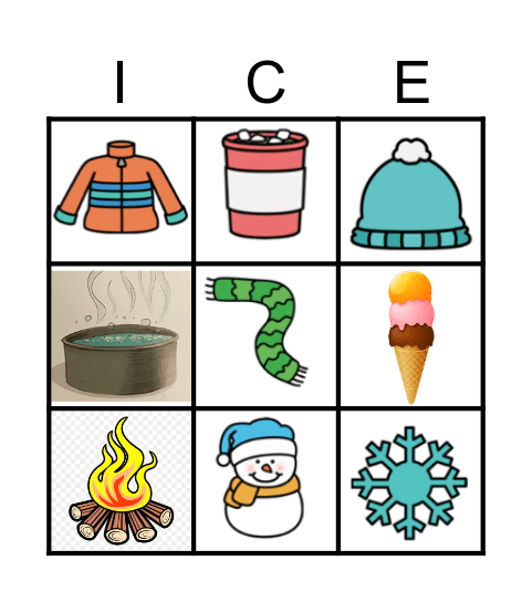 SNEEZY THE SNOWMAN Bingo Card