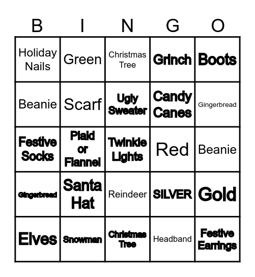 Sparkle and Style Bingo Card