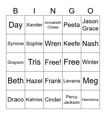 Book Bingo Card