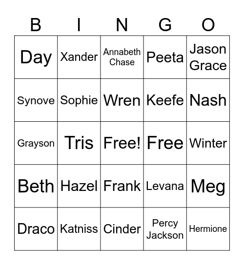 Book Bingo Card