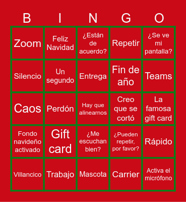 UNOSOF NAVIDEÑO Bingo Card