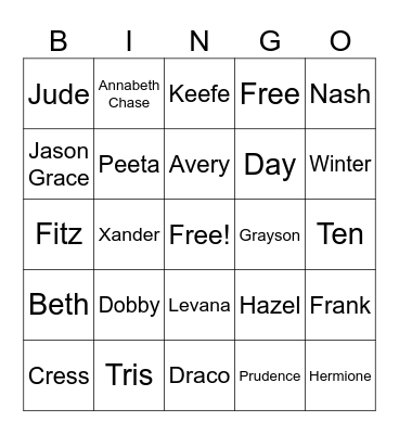 Book Bingo Card
